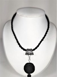 Leather necklace and medallion