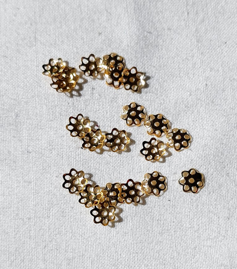 Appr&ecirc;ts bijoux 20 coupelles dor&eacute;es 5mm
