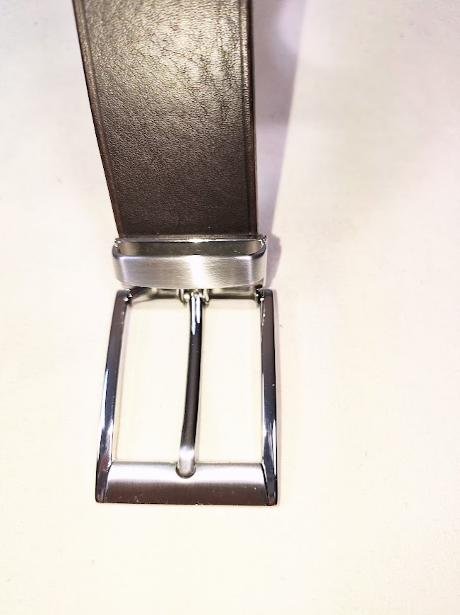 Ceinture cuir marron fonc&eacute; pour Lui