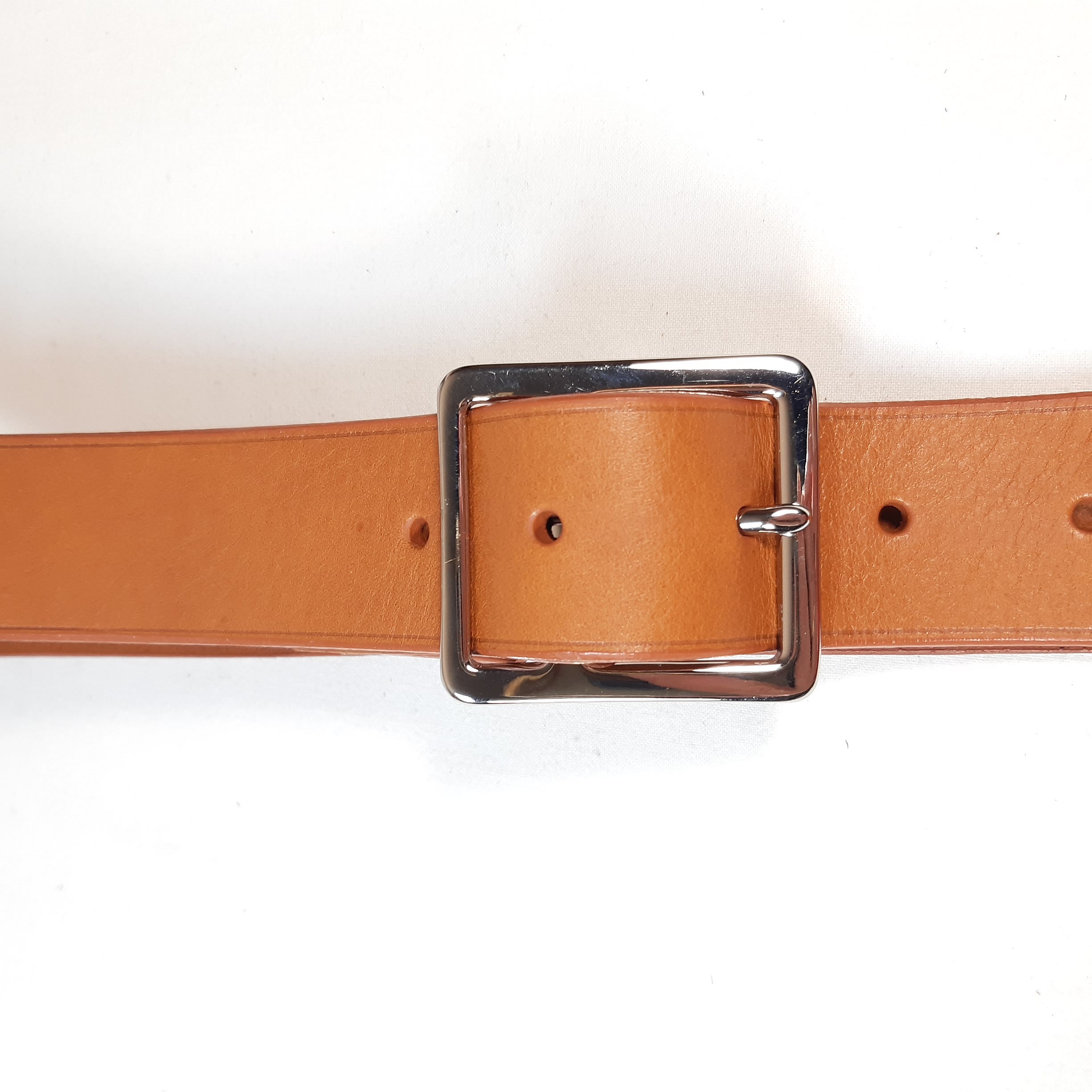 Ceinture homme cuir coloris havane