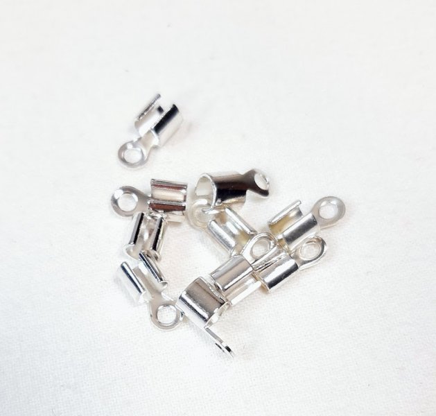 Lot embouts serre fil coloris argent 5mm