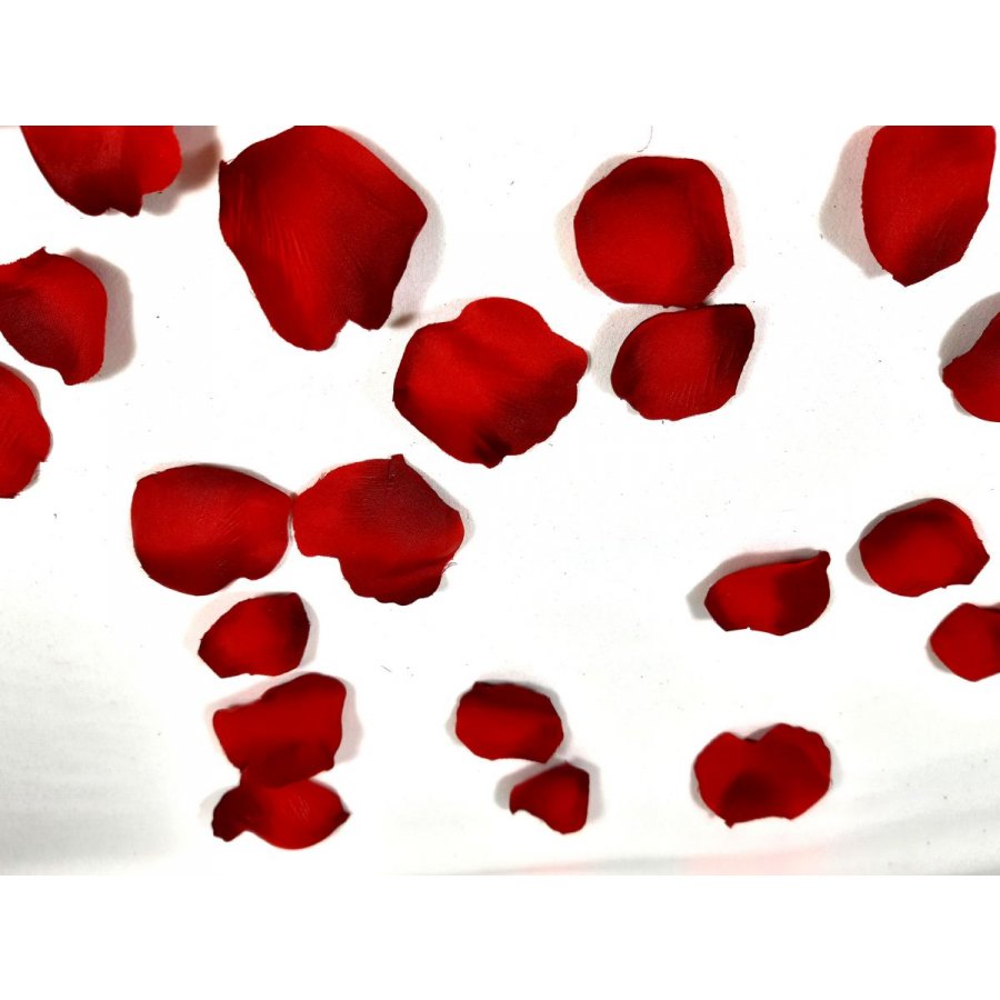 Rose petals fabric cloris red flamed