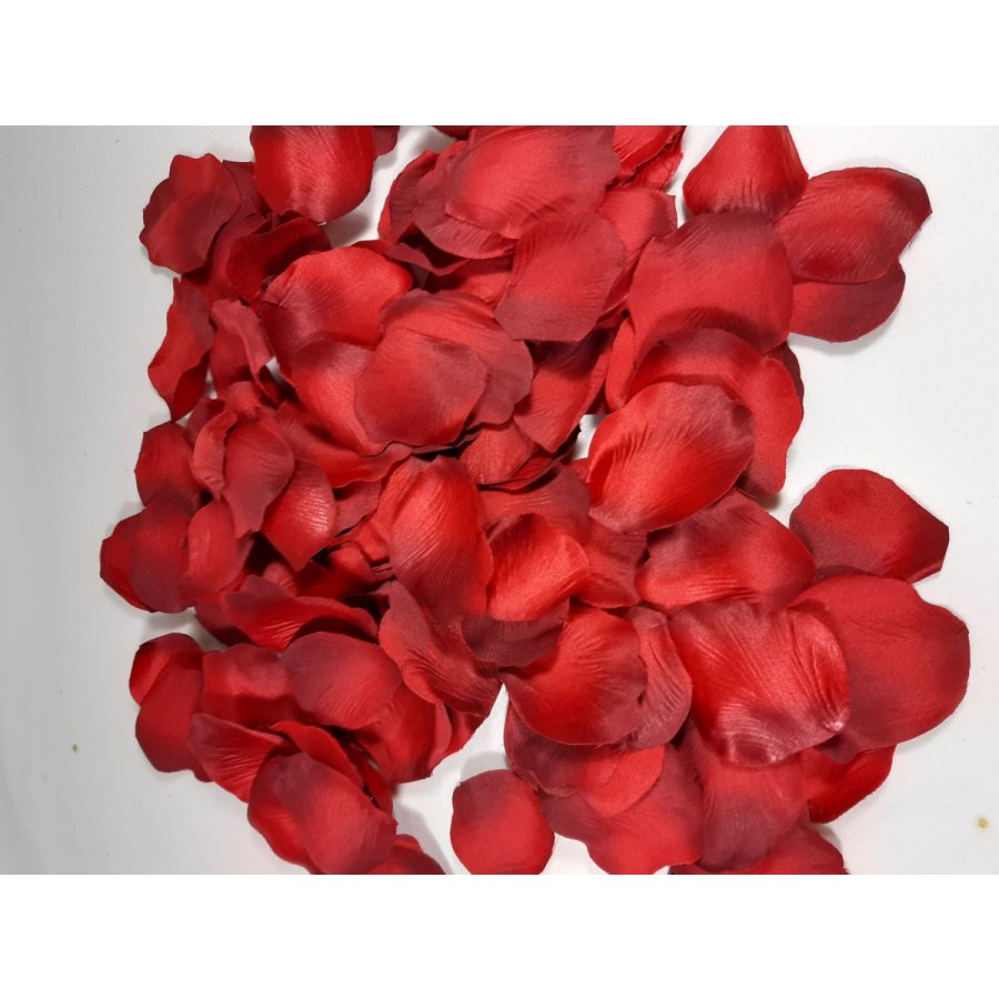 Rose petals fabric cloris red flamed