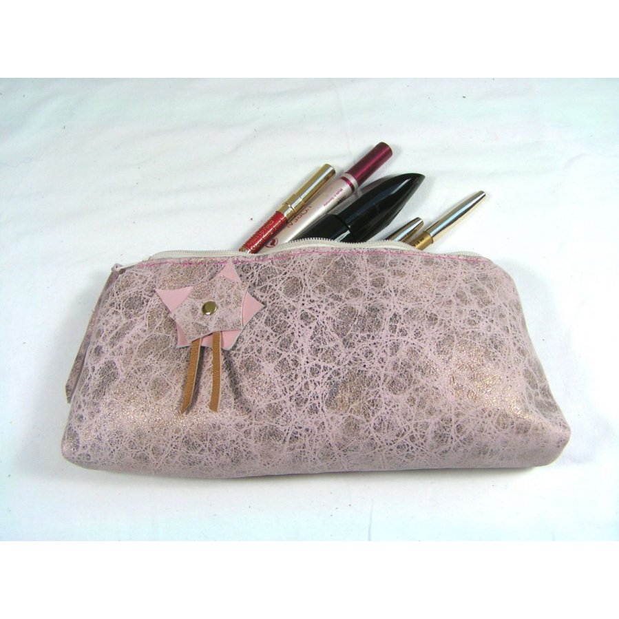 Makeup bag old pink color.