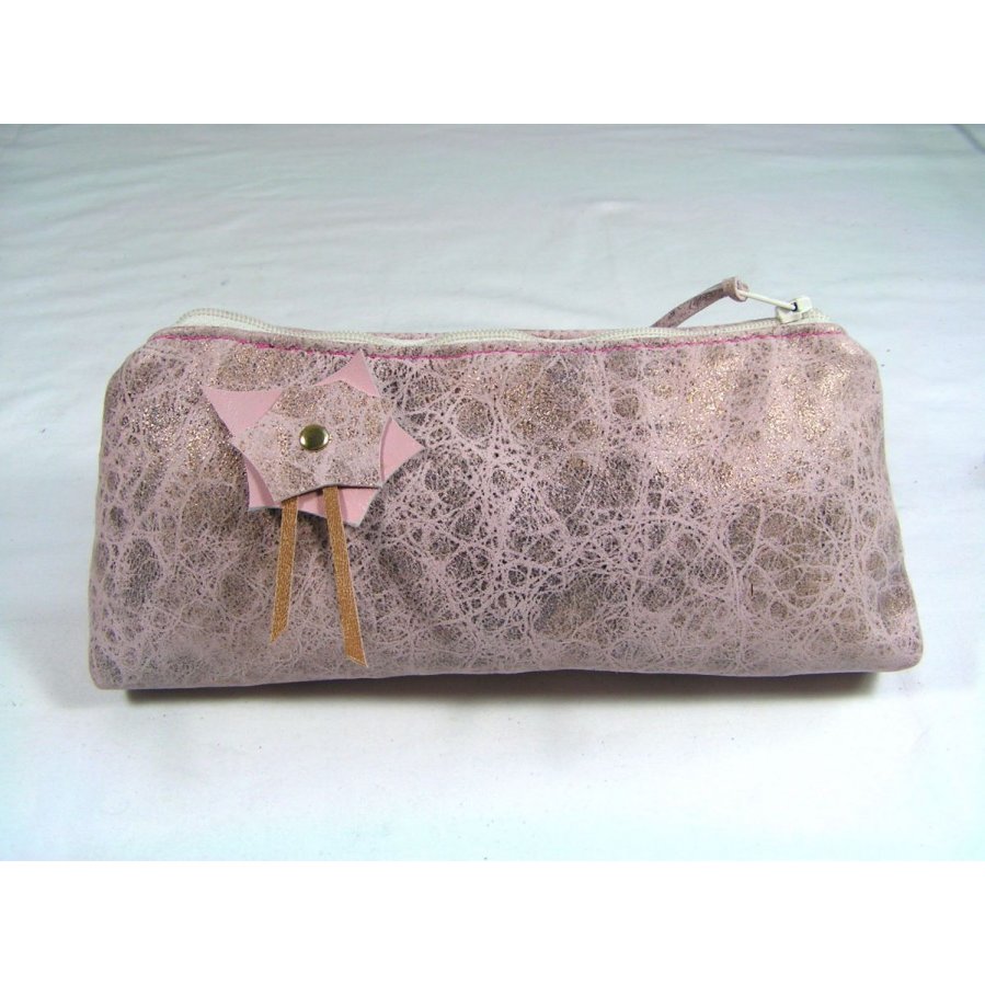 Makeup bag old pink color.