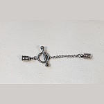 Appr&ecirc;ts bijoux: fermoir T m&eacute;tal avec embouts