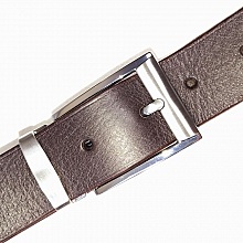 Ceinture cuir marron fonc&eacute; pour Lui